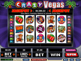 crazy vegas slot at onbling casino